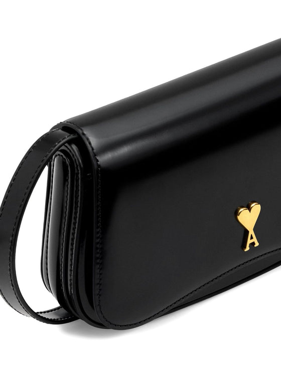 Ami Paris Glazed Leather Small Crossbody Paris Paris Bag