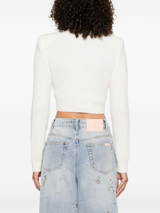 Self-Portrait Buttons-embellished cardigan