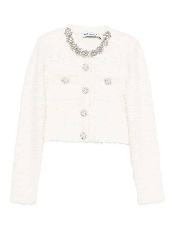 Self-Portrait Embellished-buttons cardigan