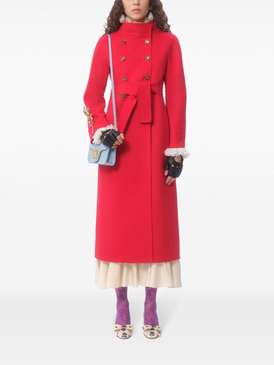 Valentino Garavani Locò Moiré Fabric Clutch with Jewel Logo