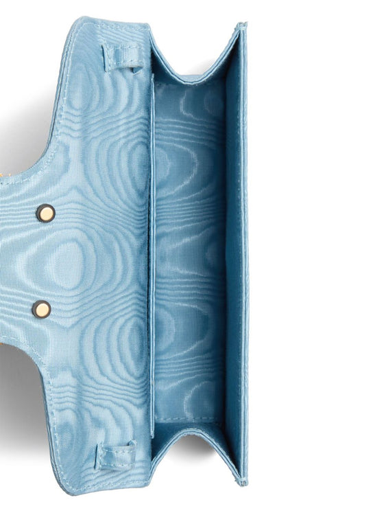 Valentino Garavani Locò Moiré Fabric Clutch with Jewel Logo