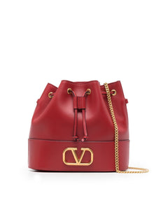  Valentino Garavani VLogo leather bucket bag