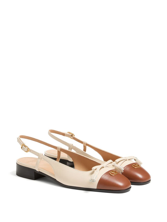 Valentino Garavani Du Roi leather ballet flats
