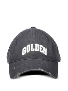  Golden Goose cotton baseball cap with a lived-in finish