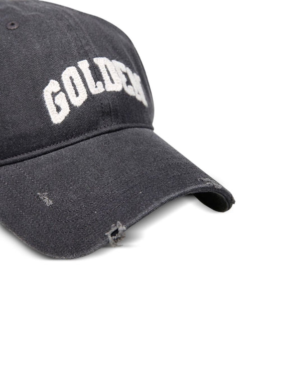 Golden Goose cotton baseball cap with a lived-in finish