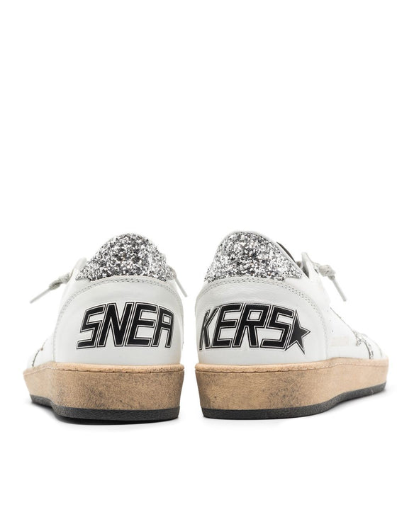 Golden Goose Ball Star Wishes in nappa leather with glitter star and heel tab