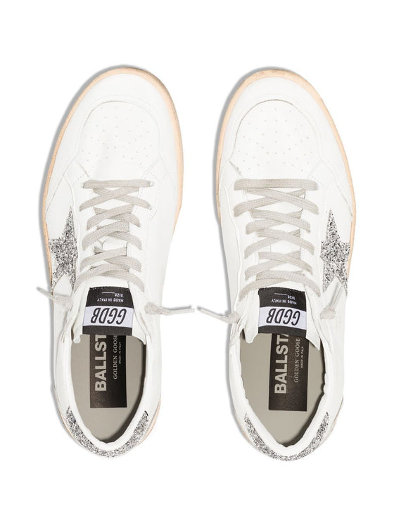 Golden Goose Ball Star Wishes in nappa leather with glitter star and heel tab