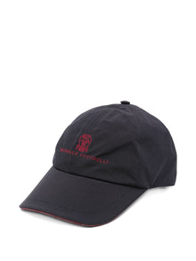  Brunello Cucinelli Water-repellent microfiber baseball cap with embroidered logo
