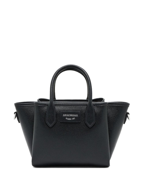 Emporio Armani Small shopper with palmellato finish