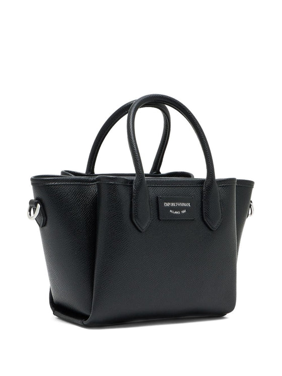 Emporio Armani Small shopper with palmellato finish