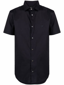  Emporio Armani Logo-embroidered short-sleeved shirt