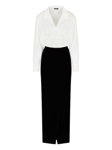 Emporio Armani ASV Jeu de Cartes Velvet Two-Piece Dress