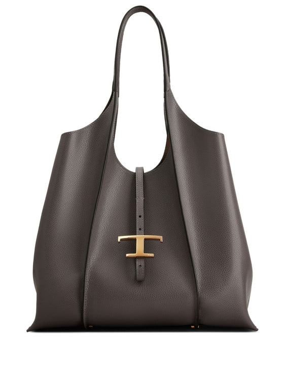 Tod's T Timeless Medium Leather Shopping Bag