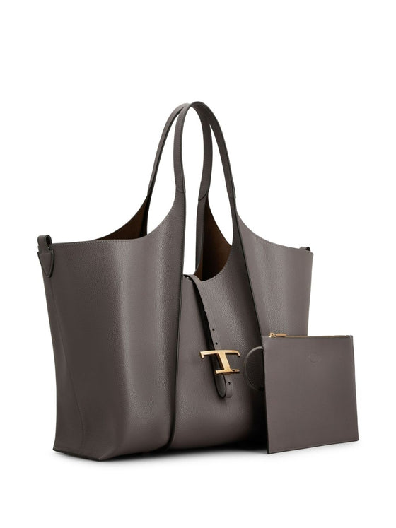 Tod's T Timeless Medium Leather Shopping Bag