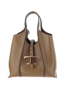  Tod's T Timeless Mini Leather Shopping Bag