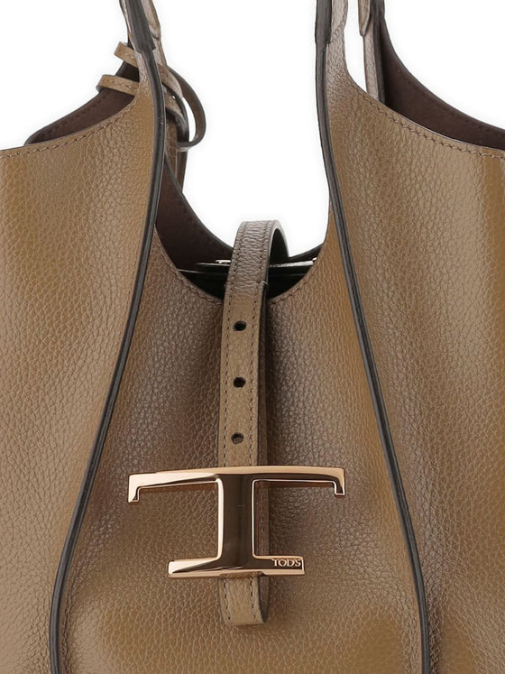 Tod's T Timeless Mini Leather Shopping Bag