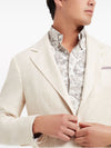 Brunello Cucinelli Linen, wool and silk diagonal deconstructed Cavallo blazer