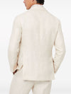 Brunello Cucinelli Linen, wool and silk diagonal deconstructed Cavallo blazer