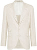 Brunello Cucinelli Linen, wool and silk diagonal deconstructed Cavallo blazer