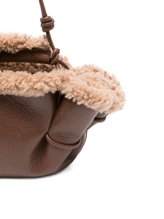 Hereu Leather shearling tote bag