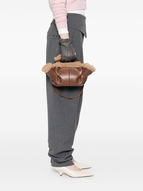 Hereu Leather shearling tote bag