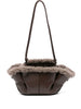 Hereu Leather shearling tote bag