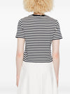 Maison Kitsuné Baby fox-embroidered striped cropped top