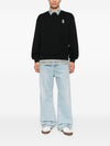 Maison Kitsuné Fox-embroidered cotton sweatshirt