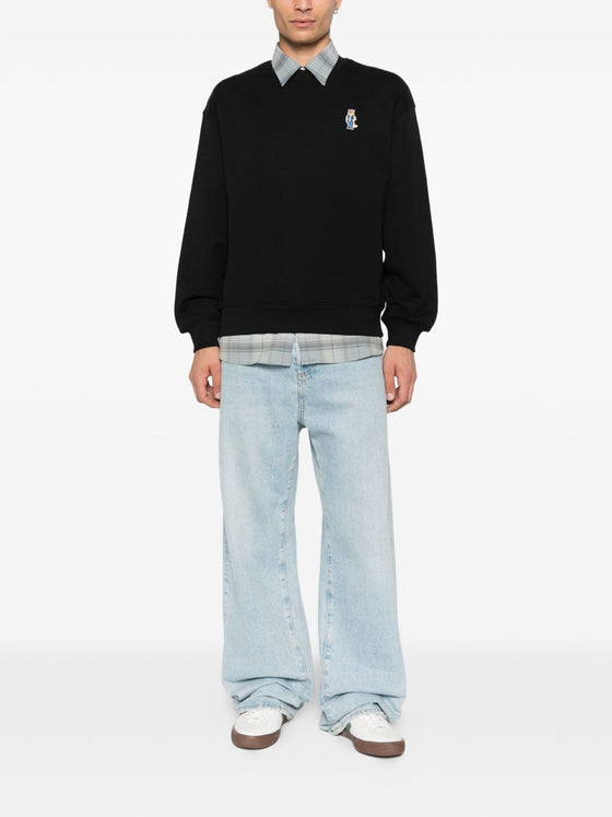 Maison Kitsuné Fox-embroidered cotton sweatshirt