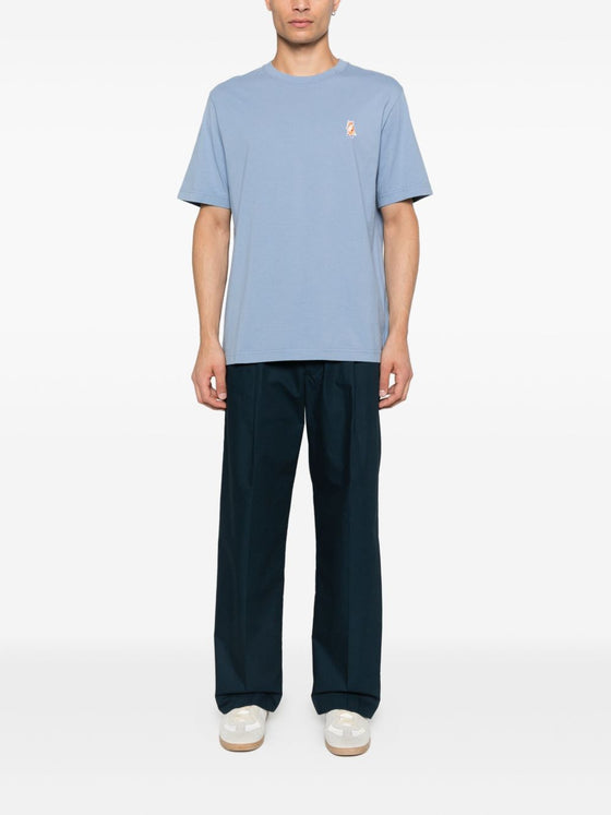 Maison Kitsuné Standing Fox-embroidered cotton T-shirt