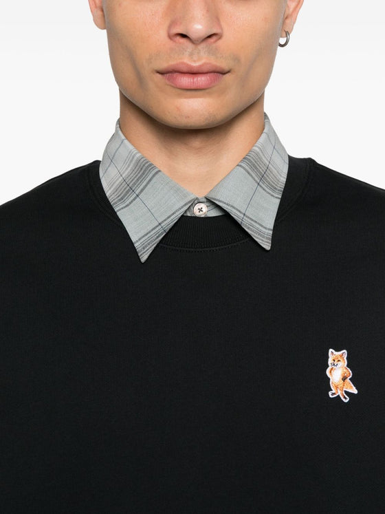 Maison Kitsuné Fox-embroidered cotton sweatshirt