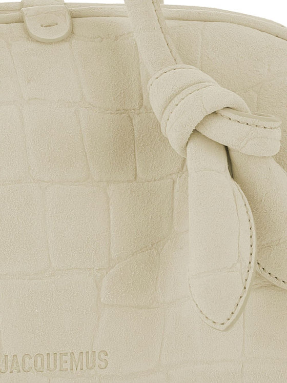 JACQUEMUS The Small Turismo crocodile-effect knotted shoulder bag