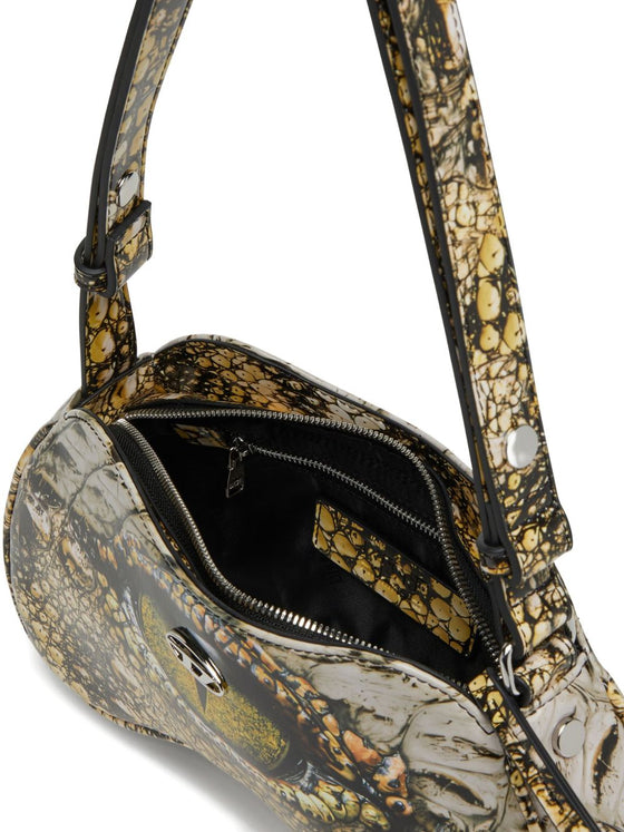 Diesel Play-Glossy shoulder bag with print