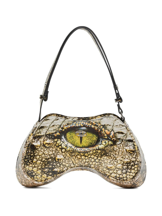 Diesel Play-Glossy shoulder bag with print