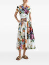 Dolce & Gabbana Poplin dress with flower bouquet print