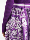 Dolce & Gabbana Gathered twill skirt with maiolica print