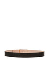 Victoria Beckham Jumbo Frame Belt In Black Grained Leather