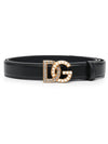 Dolce & Gabbana DG-logo embellished leather belt
