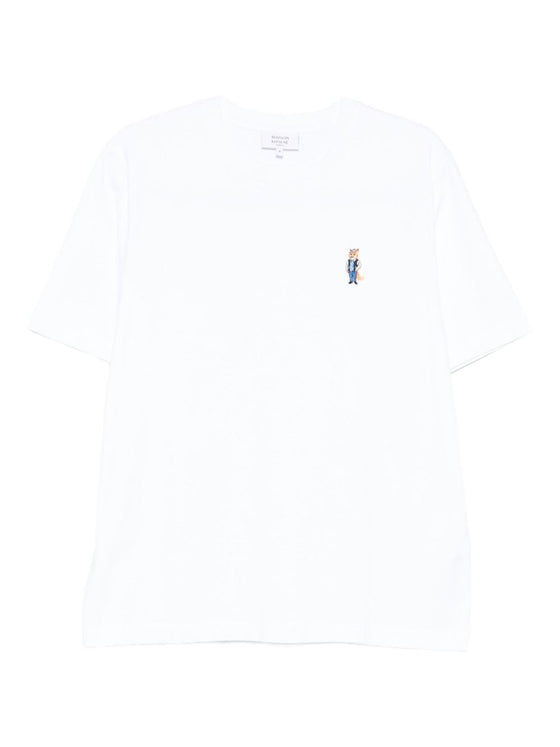 Maison Kitsuné Cotton T-shirt with fox embroidery