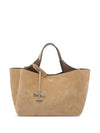 Tod's Logo-charm suede tote bag