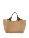 Tod's Logo-charm suede tote bag