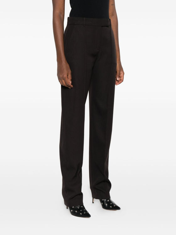 Alexander McQueen Pressed-crease tailored trousers