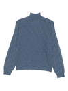 Emporio Armani High-neck diamond-pattern sweater