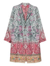 Pierre Louis Mascia Silk printed single-breasted coat