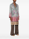 Pierre Louis Mascia Silk printed single-breasted coat