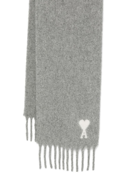 Ami Paris Ami De Coeur fringed scarf