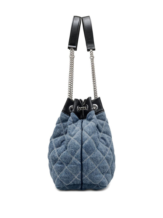 Marc Jacobs The Quilted Denim Large Chain Sack Bag