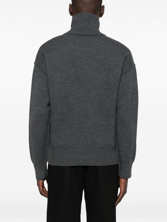 Ami Paris Sweaters Grey