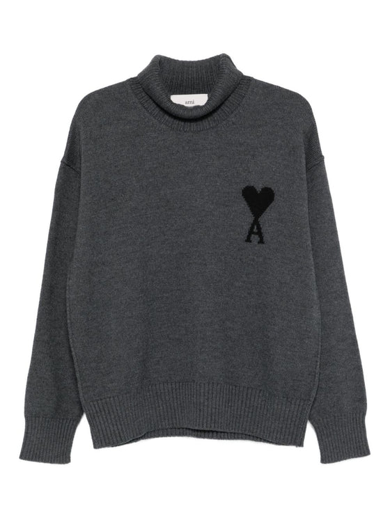 Ami Paris Sweaters Grey