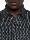 Emporio Armani Stretch cotton shirt with printed pattern
